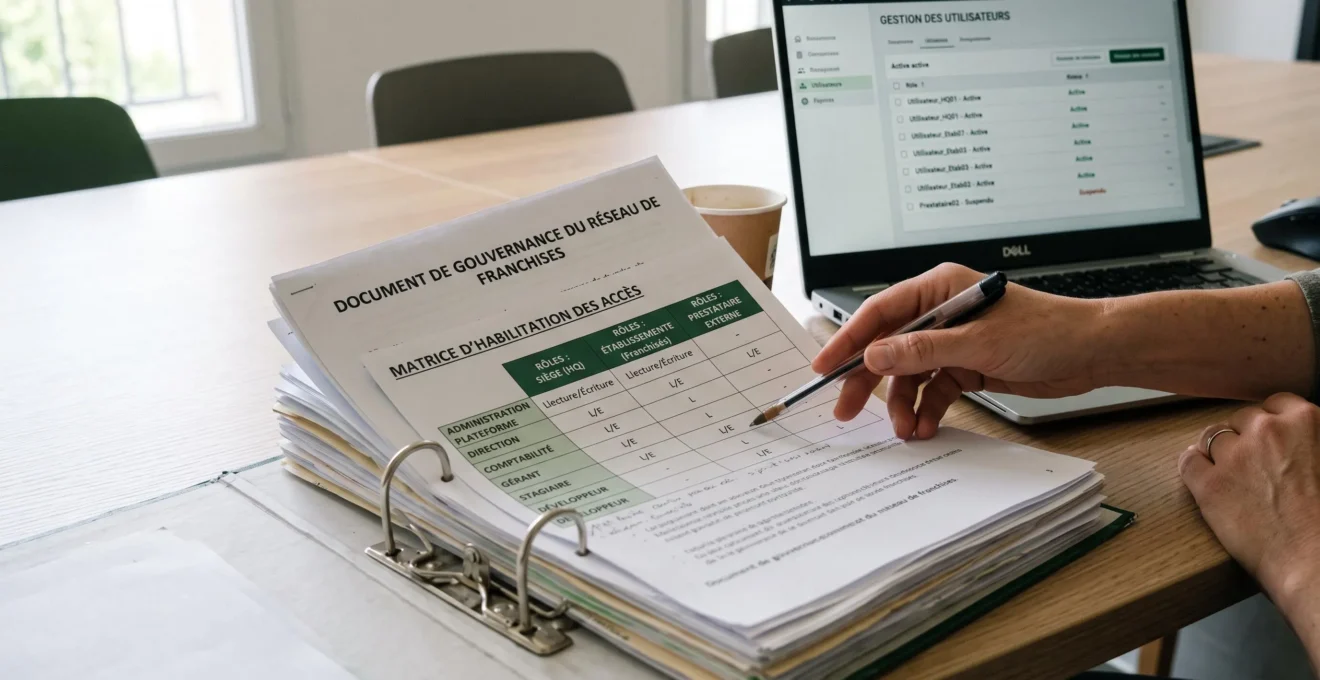 Contrôle documentaire des accès à des fiches d'établissements.